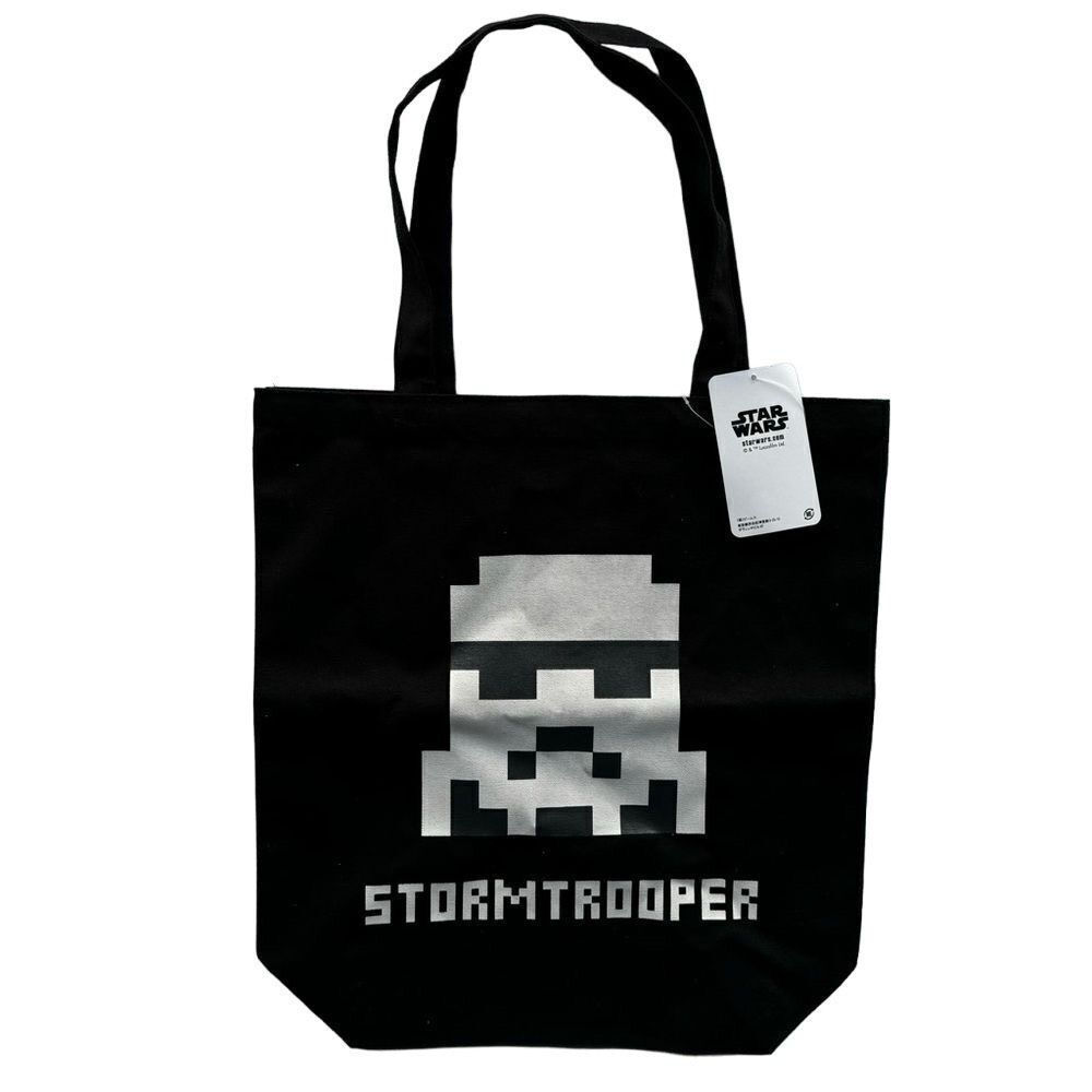 Star Wars Stirntrooper Japanese Tote‎ Bag Makoto Oozu Canvas Black Block Pixel